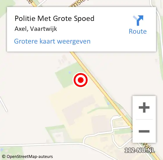 Locatie op kaart van de 112 melding: Politie Met Grote Spoed Naar Axel, Vaartwijk op 29 november 2023 17:07