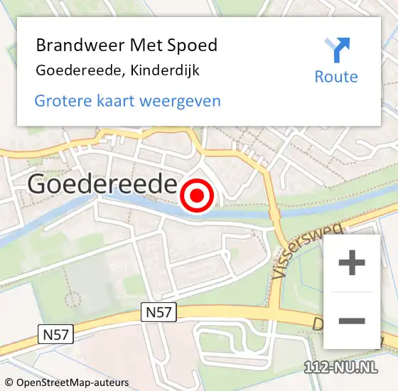 Locatie op kaart van de 112 melding: Brandweer Met Spoed Naar Goedereede, Kinderdijk op 29 november 2023 20:52