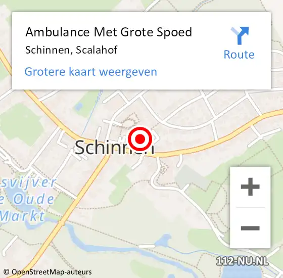 Locatie op kaart van de 112 melding: Ambulance Met Grote Spoed Naar Schinnen, Scalahof op 16 september 2014 21:49