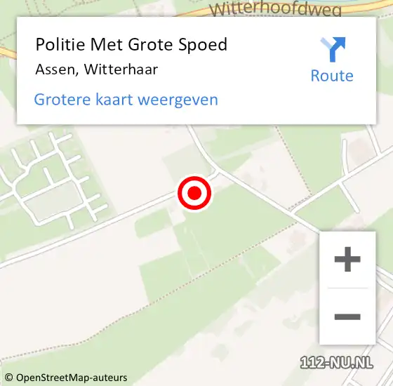 Locatie op kaart van de 112 melding: Politie Met Grote Spoed Naar Assen, Witterhaar op 30 november 2023 07:10