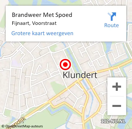 Locatie op kaart van de 112 melding: Brandweer Met Spoed Naar Fijnaart, Voorstraat op 30 november 2023 08:13