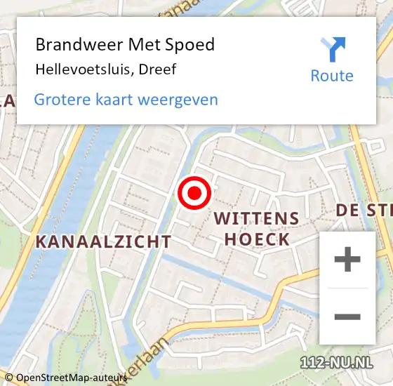 Locatie op kaart van de 112 melding: Brandweer Met Spoed Naar Hellevoetsluis, Dreef op 30 november 2023 08:42