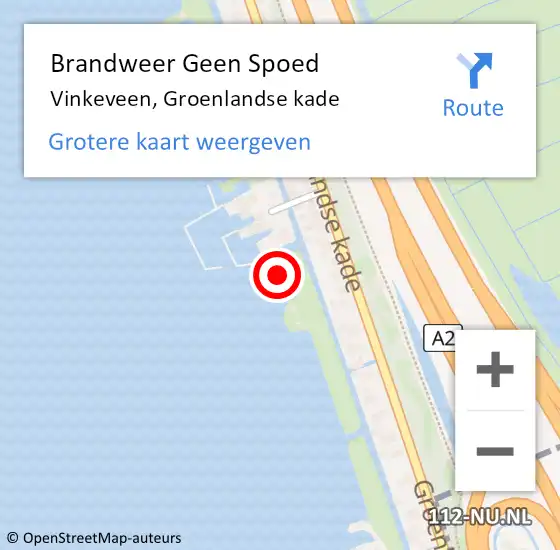 Locatie op kaart van de 112 melding: Brandweer Geen Spoed Naar Vinkeveen, Groenlandse kade op 30 november 2023 09:22