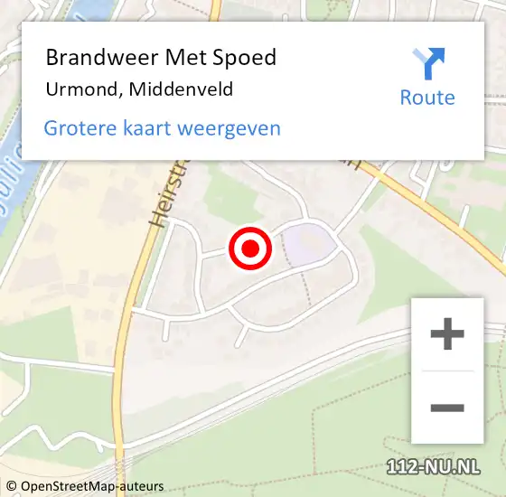 Locatie op kaart van de 112 melding: Brandweer Met Spoed Naar Urmond, Middenveld op 30 november 2023 09:56