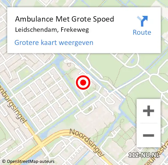 Locatie op kaart van de 112 melding: Ambulance Met Grote Spoed Naar Leidschendam, Frekeweg op 30 november 2023 10:30