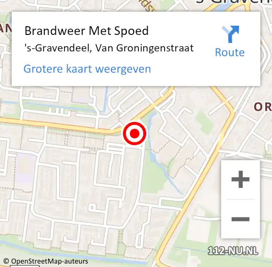 Locatie op kaart van de 112 melding: Brandweer Met Spoed Naar 's-Gravendeel, Van Groningenstraat op 30 november 2023 12:29