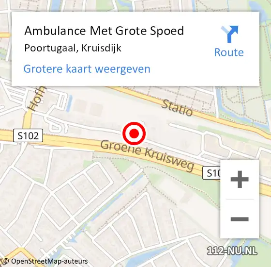 Locatie op kaart van de 112 melding: Ambulance Met Grote Spoed Naar Poortugaal, Kruisdijk op 30 november 2023 14:58