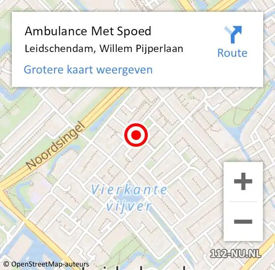 Locatie op kaart van de 112 melding: Ambulance Met Spoed Naar Leidschendam, Willem Pijperlaan op 30 november 2023 16:42