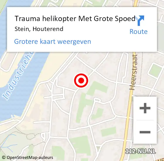Locatie op kaart van de 112 melding: Trauma helikopter Met Grote Spoed Naar Stein, Houterend op 30 november 2023 19:10