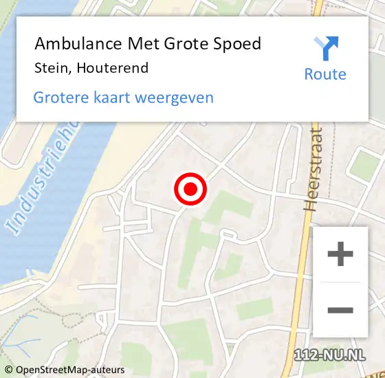 Locatie op kaart van de 112 melding: Ambulance Met Grote Spoed Naar Stein, Houterend op 30 november 2023 19:10