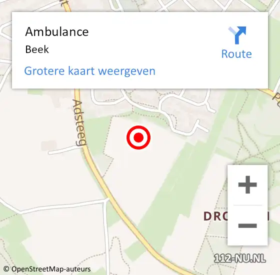 Locatie op kaart van de 112 melding: Ambulance Stein op 30 november 2023 19:12