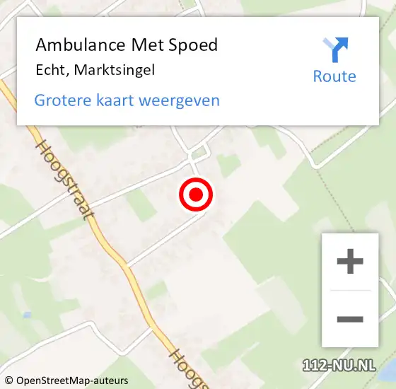 Locatie op kaart van de 112 melding: Ambulance Met Spoed Naar Echt, Marktsingel op 1 december 2023 06:34