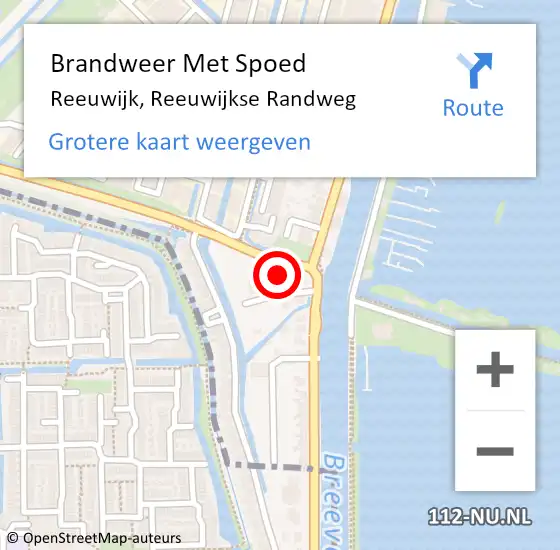 Locatie op kaart van de 112 melding: Brandweer Met Spoed Naar Reeuwijk, Reeuwijkse Randweg op 1 december 2023 15:05