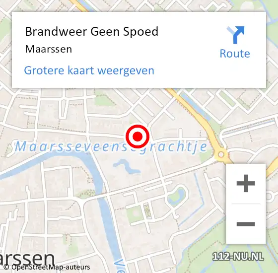 Locatie op kaart van de 112 melding: Brandweer Geen Spoed Naar Maarssen op 1 december 2023 22:42