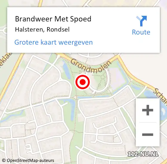 Locatie op kaart van de 112 melding: Brandweer Met Spoed Naar Halsteren, Rondsel op 2 december 2023 08:46