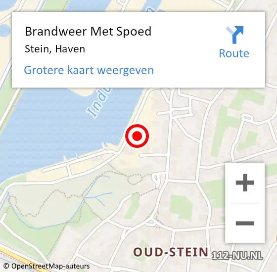 Locatie op kaart van de 112 melding: Brandweer Met Spoed Naar Stein, Haven op 2 december 2023 09:14