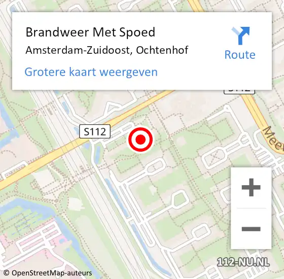 Locatie op kaart van de 112 melding: Brandweer Met Spoed Naar Amsterdam, Ochtenhof op 2 december 2023 09:44