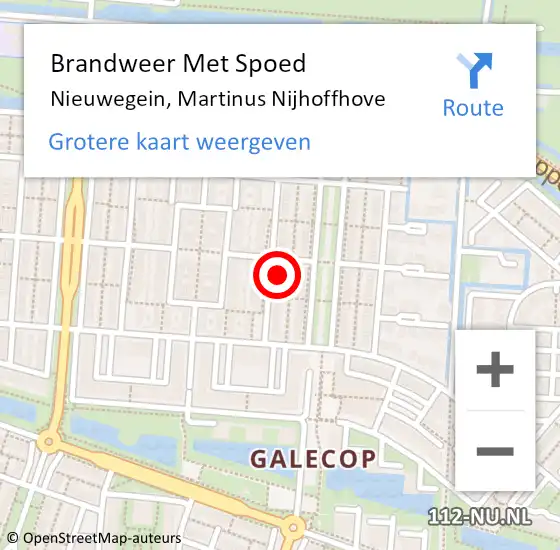 Locatie op kaart van de 112 melding: Brandweer Met Spoed Naar Nieuwegein, Martinus Nijhoffhove op 2 december 2023 10:31