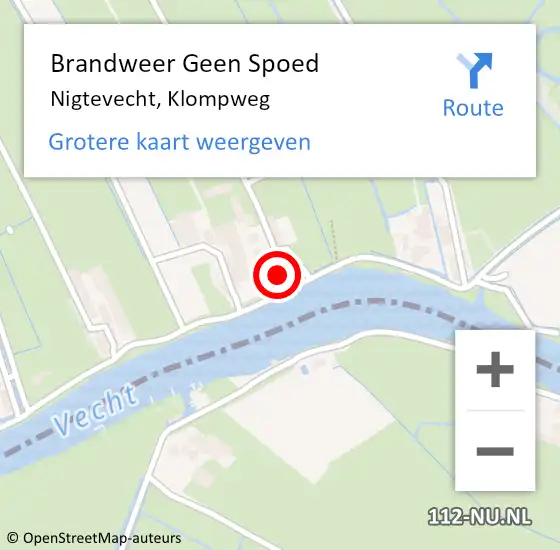 Locatie op kaart van de 112 melding: Brandweer Geen Spoed Naar Nigtevecht, Klompweg op 2 december 2023 10:44