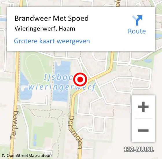 Locatie op kaart van de 112 melding: Brandweer Met Spoed Naar Wieringerwerf, Haam op 2 december 2023 14:14