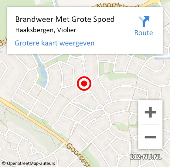 Locatie op kaart van de 112 melding: Brandweer Met Grote Spoed Naar Haaksbergen, Violier op 2 december 2023 15:21