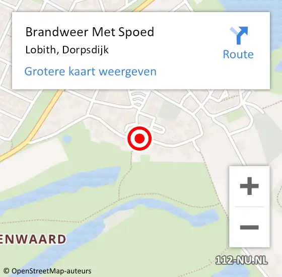 Locatie op kaart van de 112 melding: Brandweer Met Spoed Naar Lobith, Dorpsdijk op 2 december 2023 16:19