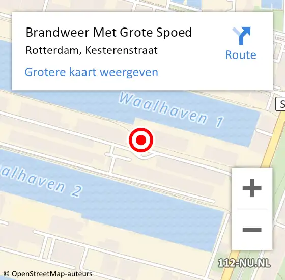 Locatie op kaart van de 112 melding: Brandweer Met Grote Spoed Naar Rotterdam, Kesterenstraat op 3 december 2023 03:54