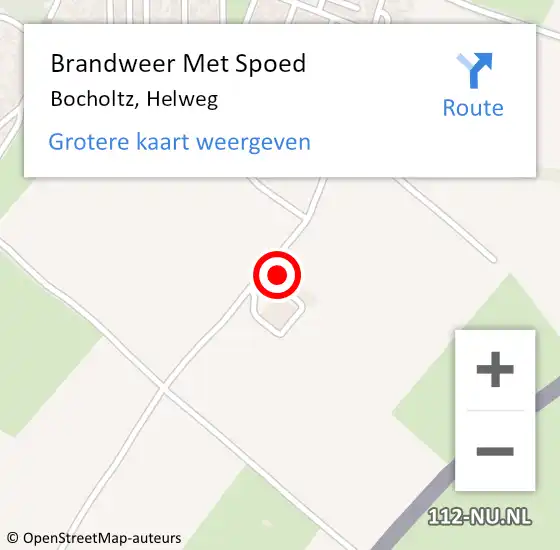 Locatie op kaart van de 112 melding: Brandweer Met Spoed Naar Bocholtz, Helweg op 3 december 2023 10:57