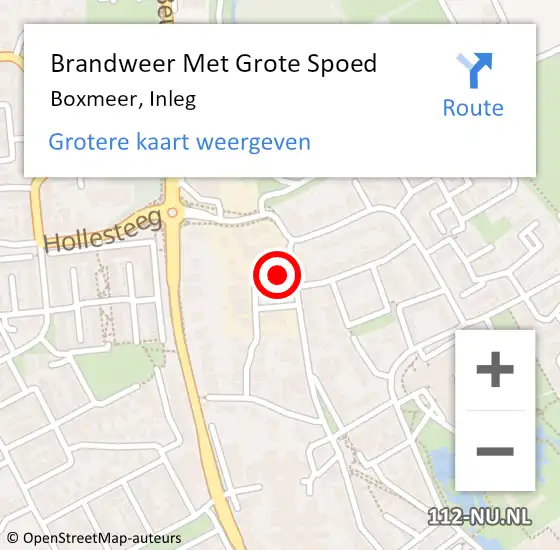 Locatie op kaart van de 112 melding: Brandweer Met Grote Spoed Naar Boxmeer, Inleg op 4 december 2023 06:04