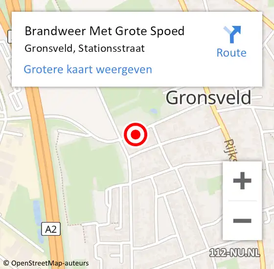 Locatie op kaart van de 112 melding: Brandweer Met Grote Spoed Naar Gronsveld, Stationsstraat op 4 december 2023 08:39