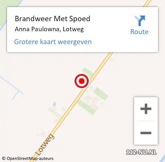 Locatie op kaart van de 112 melding: Brandweer Met Spoed Naar Anna Paulowna, Lotweg op 4 december 2023 09:26