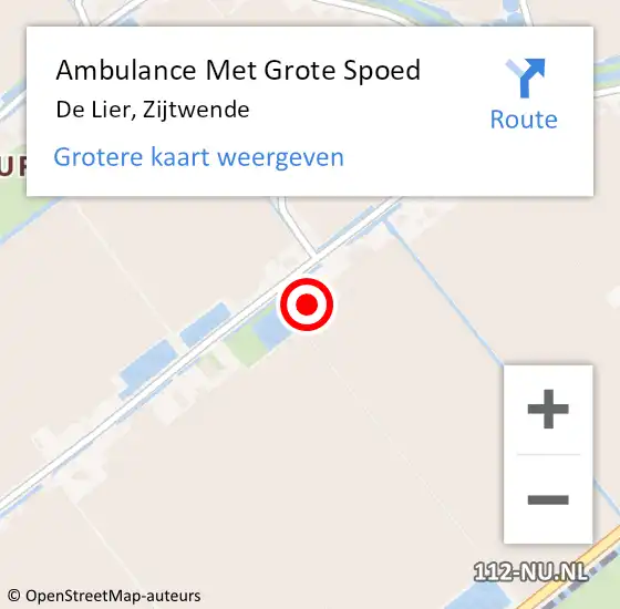 Locatie op kaart van de 112 melding: Ambulance Met Grote Spoed Naar De Lier, Zijtwende op 4 december 2023 13:50