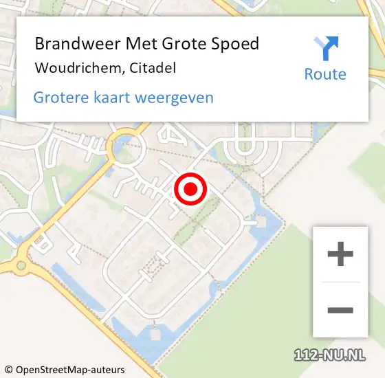 Locatie op kaart van de 112 melding: Brandweer Met Grote Spoed Naar Woudrichem, Citadel op 4 december 2023 14:57