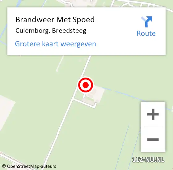 Locatie op kaart van de 112 melding: Brandweer Met Spoed Naar Culemborg, Breedsteeg op 4 december 2023 20:56