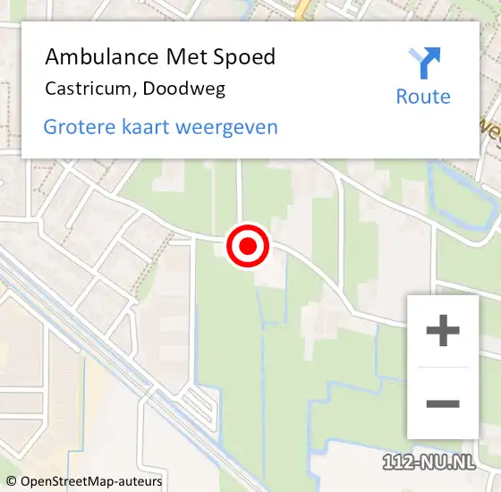 Locatie op kaart van de 112 melding: Ambulance Met Spoed Naar Castricum, Doodweg op 5 december 2023 08:14