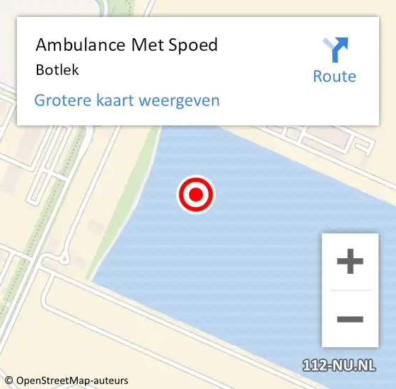 Locatie op kaart van de 112 melding: Ambulance Met Spoed Naar Botlek op 5 december 2023 10:12