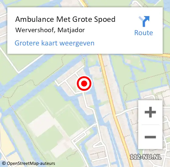 Locatie op kaart van de 112 melding: Ambulance Met Grote Spoed Naar Wervershoof, Matjador op 5 december 2023 10:53