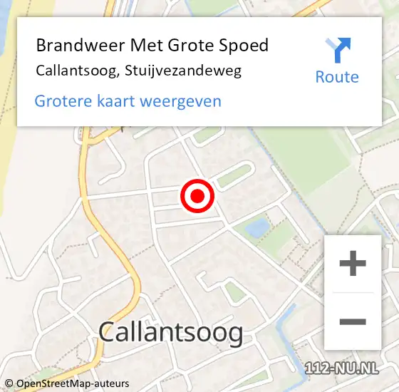Locatie op kaart van de 112 melding: Brandweer Met Grote Spoed Naar Callantsoog, Stuijvezandeweg op 5 december 2023 10:59
