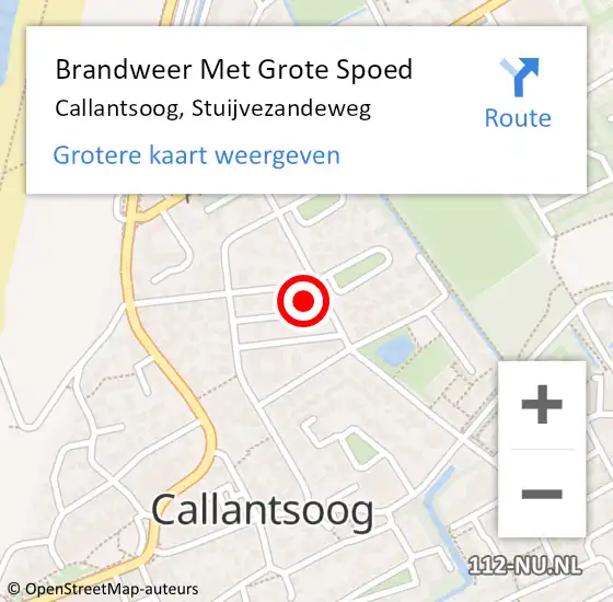 Locatie op kaart van de 112 melding: Brandweer Met Grote Spoed Naar Callantsoog, Stuijvezandeweg op 5 december 2023 11:15