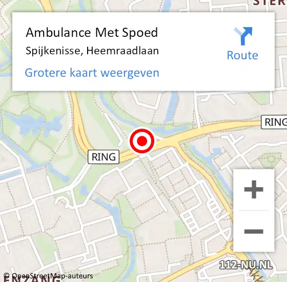 Locatie op kaart van de 112 melding: Ambulance Met Spoed Naar Spijkenisse, Heemraadlaan op 5 december 2023 12:01
