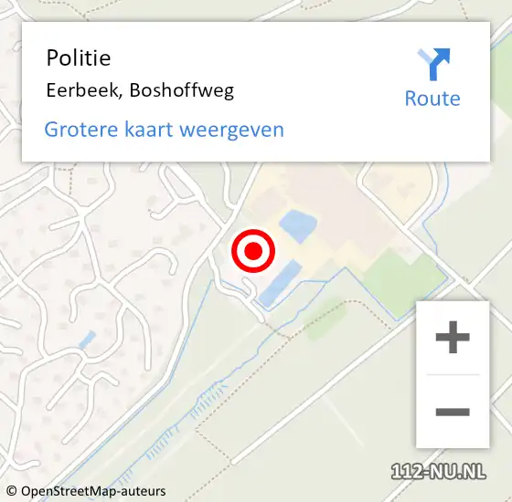 Locatie op kaart van de 112 melding: Politie Eerbeek, Boshoffweg op 5 december 2023 12:14