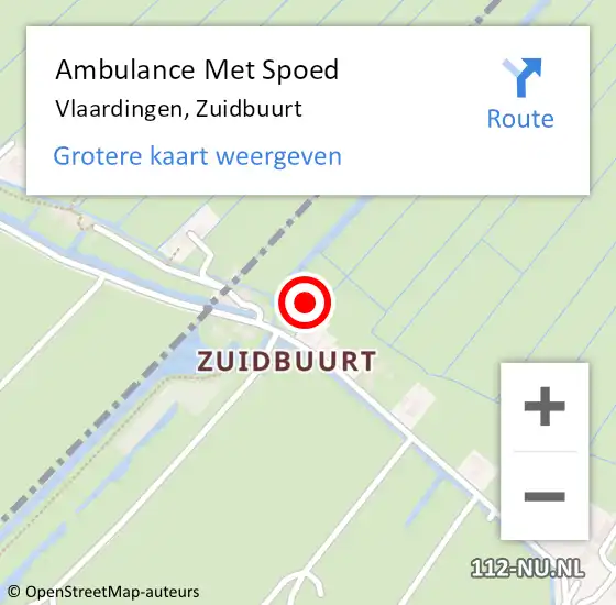 Locatie op kaart van de 112 melding: Ambulance Met Spoed Naar Vlaardingen, Zuidbuurt op 5 december 2023 22:22