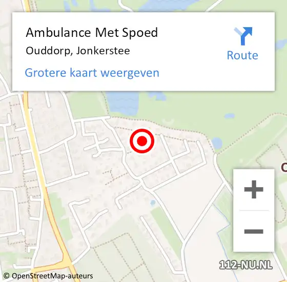 Locatie op kaart van de 112 melding: Ambulance Met Spoed Naar Ouddorp, Jonkerstee op 6 december 2023 11:29