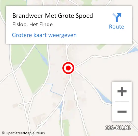 Locatie op kaart van de 112 melding: Brandweer Met Grote Spoed Naar Elsloo, Het Einde op 6 december 2023 11:35