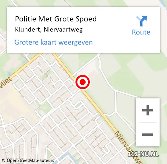 Locatie op kaart van de 112 melding: Politie Met Grote Spoed Naar Klundert, Niervaartweg op 6 december 2023 16:38