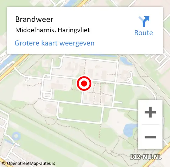 Locatie op kaart van de 112 melding: Brandweer Middelharnis, Haringvliet op 7 december 2023 11:53