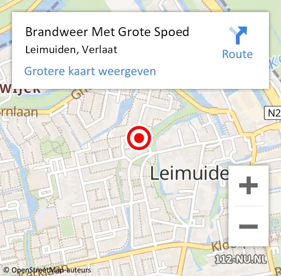 Locatie op kaart van de 112 melding: Brandweer Met Grote Spoed Naar Leimuiden, Verlaat op 7 december 2023 14:54