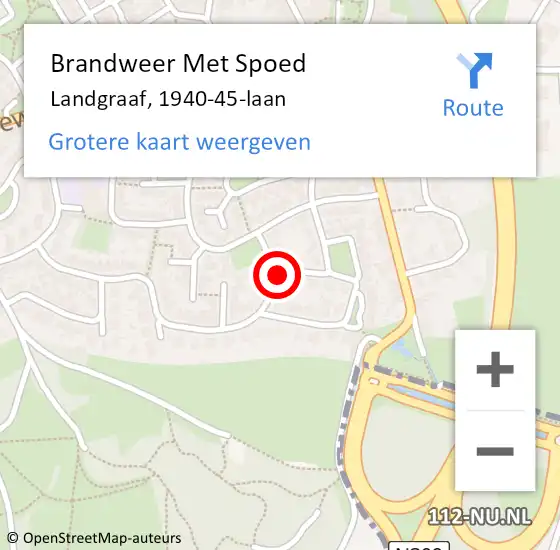 Locatie op kaart van de 112 melding: Brandweer Met Spoed Naar Landgraaf, 1940-45-laan op 8 december 2023 05:46