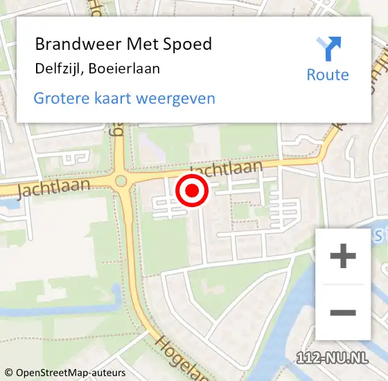Locatie op kaart van de 112 melding: Brandweer Met Spoed Naar Delfzijl, Boeierlaan op 8 december 2023 10:22