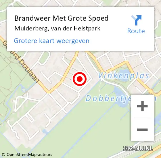 Locatie op kaart van de 112 melding: Brandweer Met Grote Spoed Naar Muiderberg, van der Helstpark op 8 december 2023 12:35